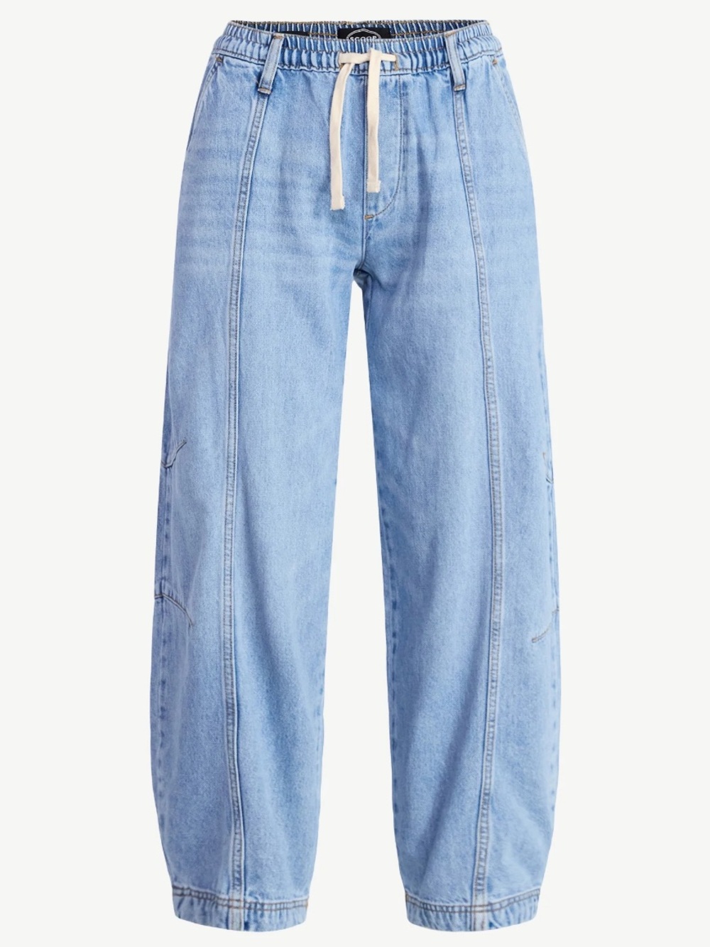 Light Blue Denim Ankle Crop Pants - Unbranded